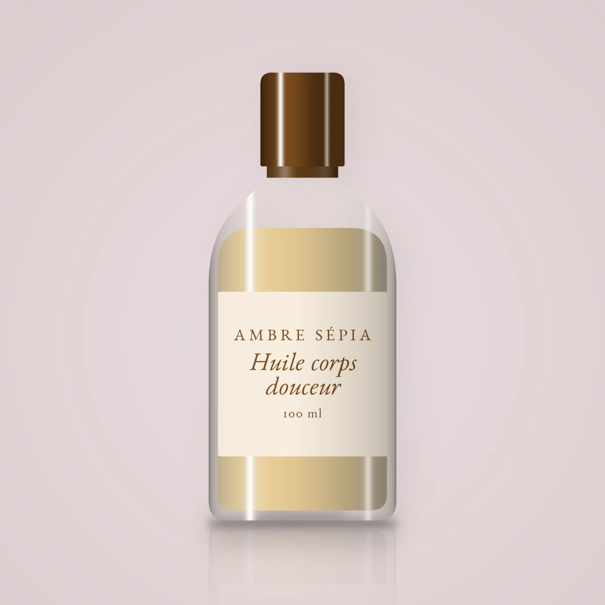 Huile corps sèche douceur au karité – Ambre Sépia, flacon 100 ml