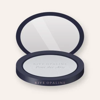 Enlumineur Pont des Arts à la poudre de perle – Rive Opaline, boîtier 4,5 g, teinte Lune argentée