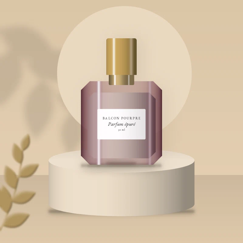 Parfum épuré au romarin pour homme – Balcon Pourpre, photo d'ambiance