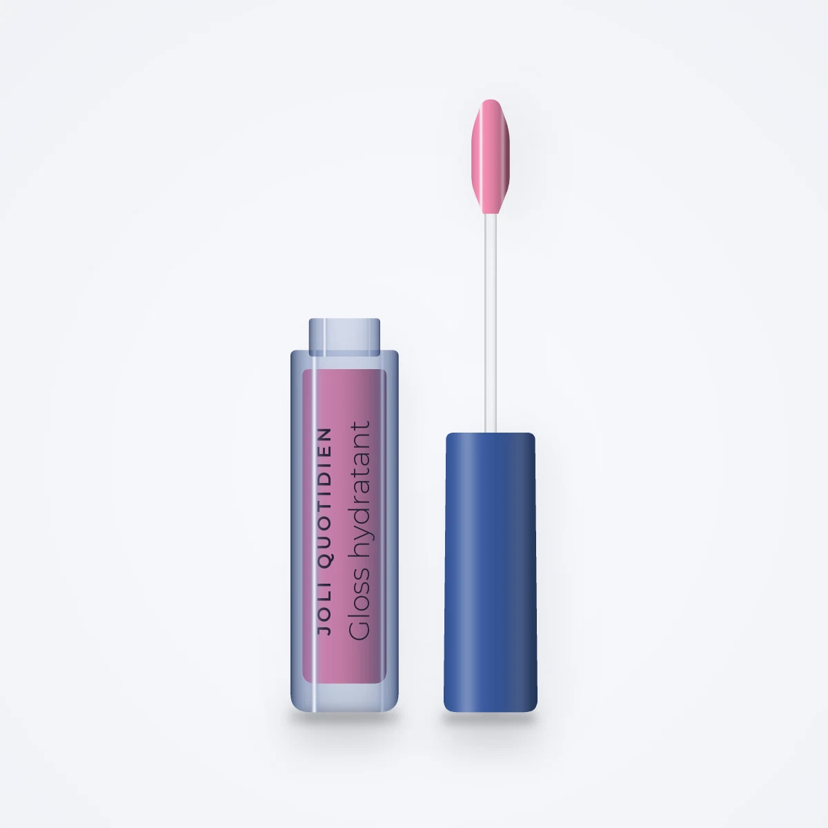 Gloss hydratant aux peptides – Joli Quotidien, flacon applicateur 6 ml, teinte 04 Rose bonbon
