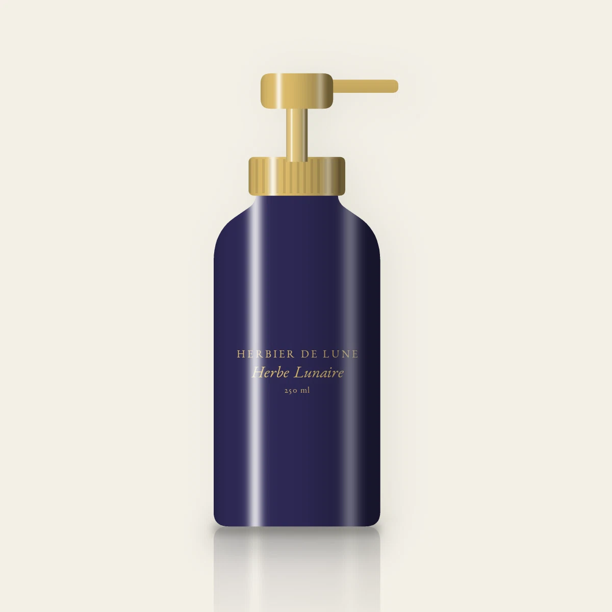 Gel douche Herbe Lunaire à l'huile de baobab – Herbier de Lune, flacon-pompe 250 ml