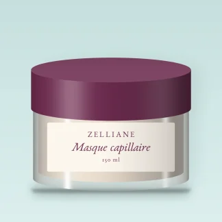 Masque capillaire éclat couleur aux protéines de quinoa – Zelliane, pot 150 ml