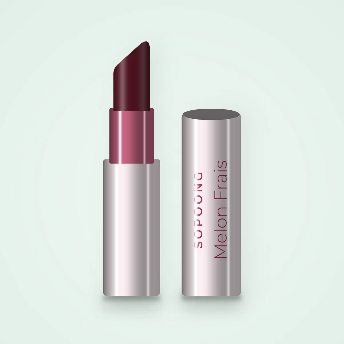 Rouge à lèvres Melon Frais à l'acide hyaluronique – Sopoong, étui 3,5 g, teinte 25 Cerise noire