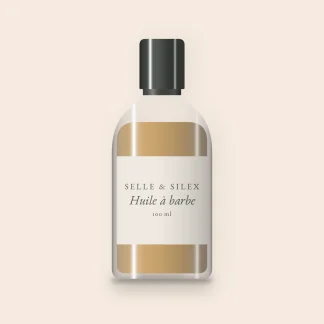 Huile à barbe haute brillance au patchouli – Selle & Silex, flacon 100 ml