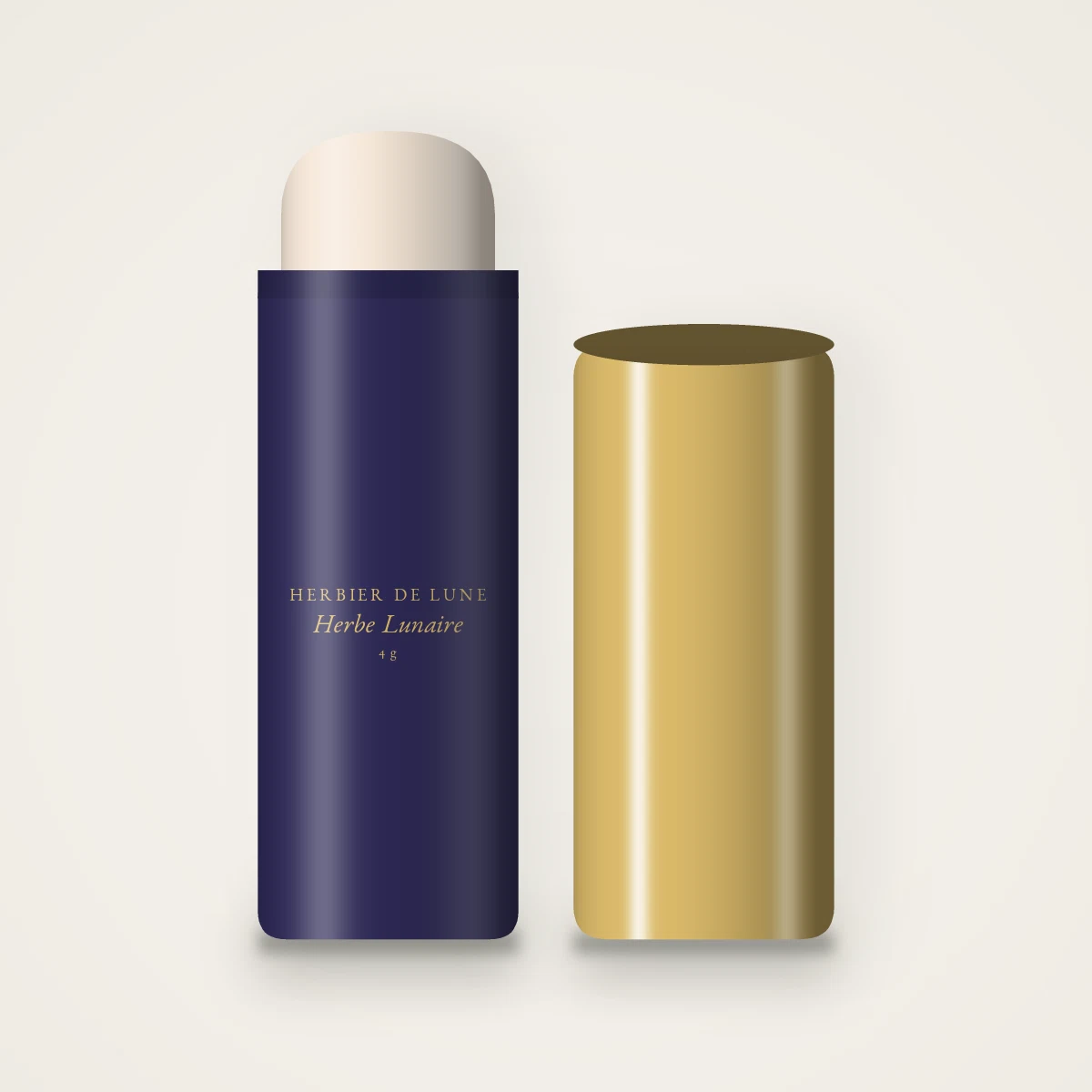 Baume à lèvres Herbe Lunaire à l'huile de rose musquée – Herbier de Lune, stick 4 g