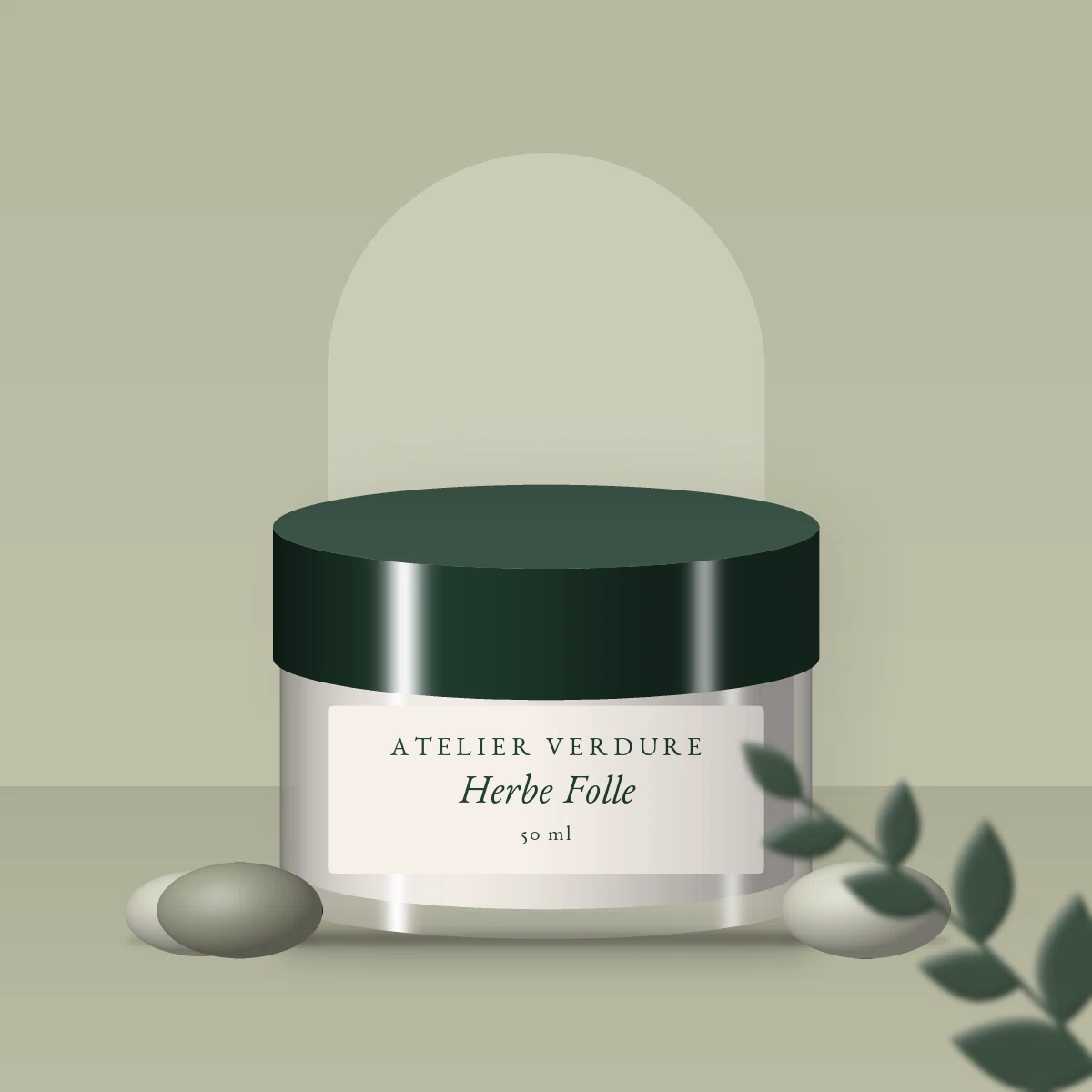 Herbe Folle crème hydratante perfectrice – Atelier Verdure, photo d'ambiance