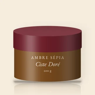 Gommage corps Ciste Doré purifiant au sucre – Ambre Sépia, pot 200 g