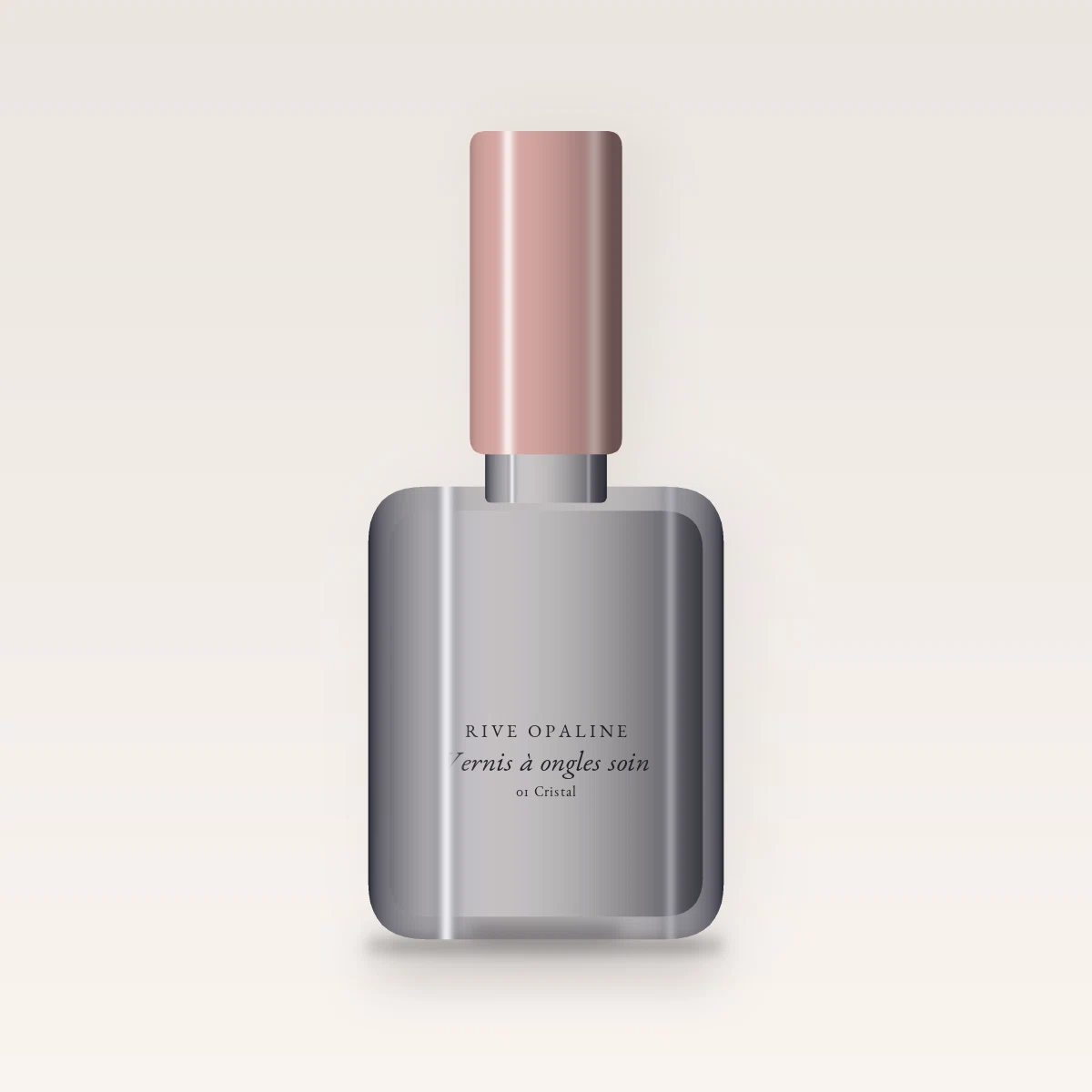 Vernis à ongles soin à l'huile d'abricot – Rive Opaline, flacon 12 ml, teinte 01 Cristal