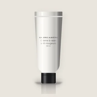 Crème à raser anti-rougeurs au sureau – Galerie Albâtre, tube 100 ml