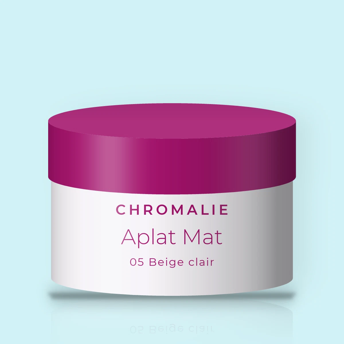 Poudre sans effet plâtre Aplat Mat – Chromalie, pot 9 g, teinte 05 Beige clair