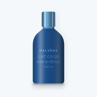 Lait corps extra-doux à l'huile de coco – Halvène, flacon 400 ml