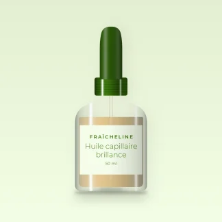 Huile capillaire brillance à la framboise – Fraîcheline, flacon compte-gouttes 50 ml