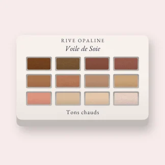 Palette yeux Voile de Soie à la vitamine E – Rive Opaline, 12 × 1 g, teinte Tons chauds