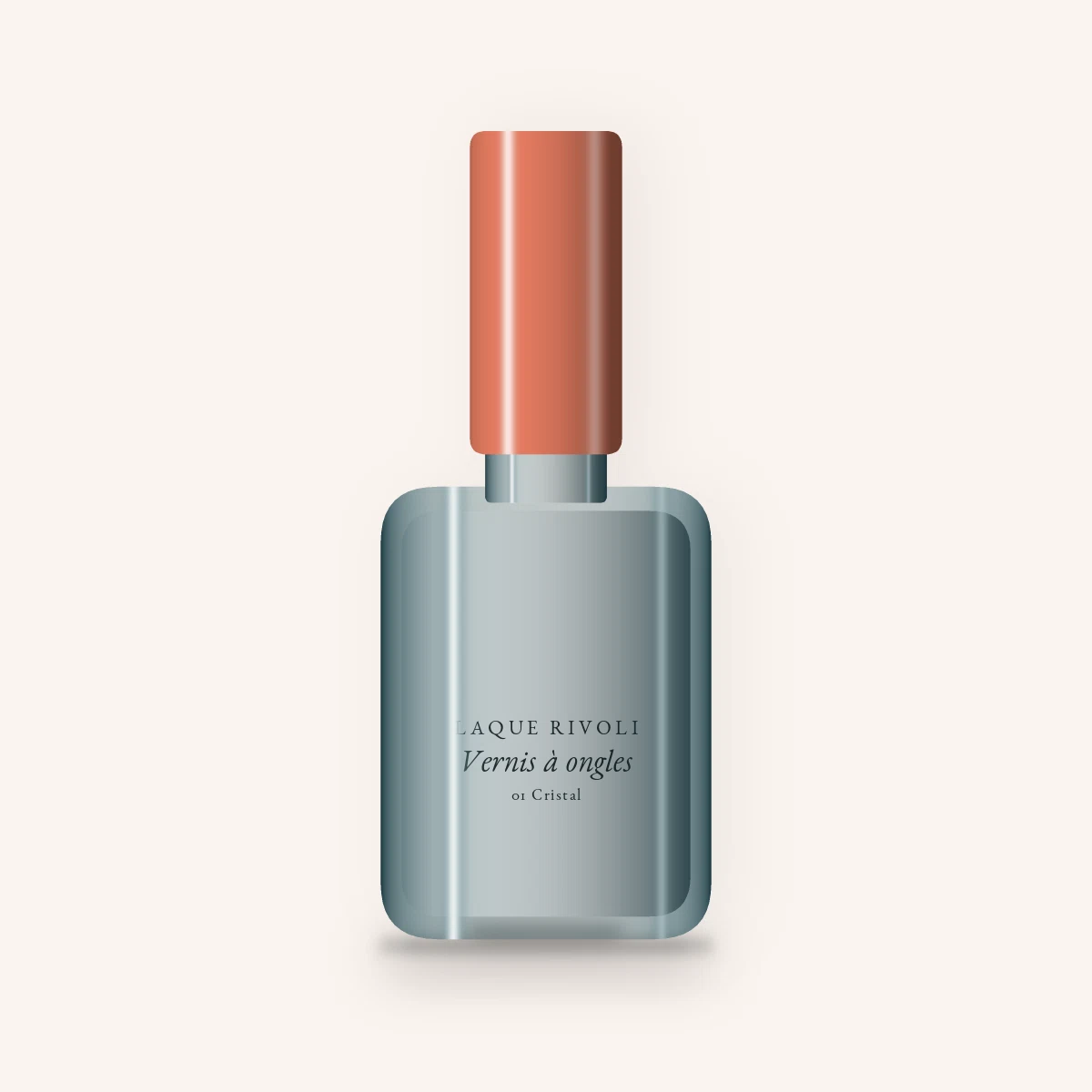 Vernis à ongles effet semi-permanent à l'huile de camélia – Laque Rivoli, flacon 5 ml, teinte 01 Cristal