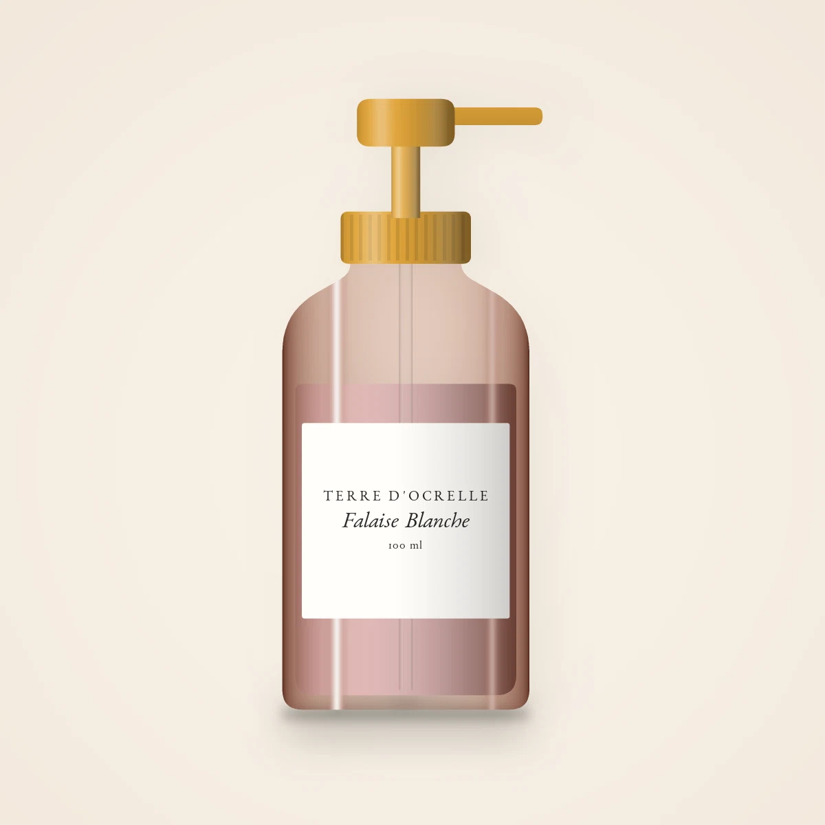 Gel douche et bain Falaise Blanche fraîcheur – Terre d'Ocrelle, flacon-pompe 100 ml