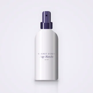 Brume parfumée Page Blanche au gingembre – Carnet d'Iris, flacon spray 150 ml
