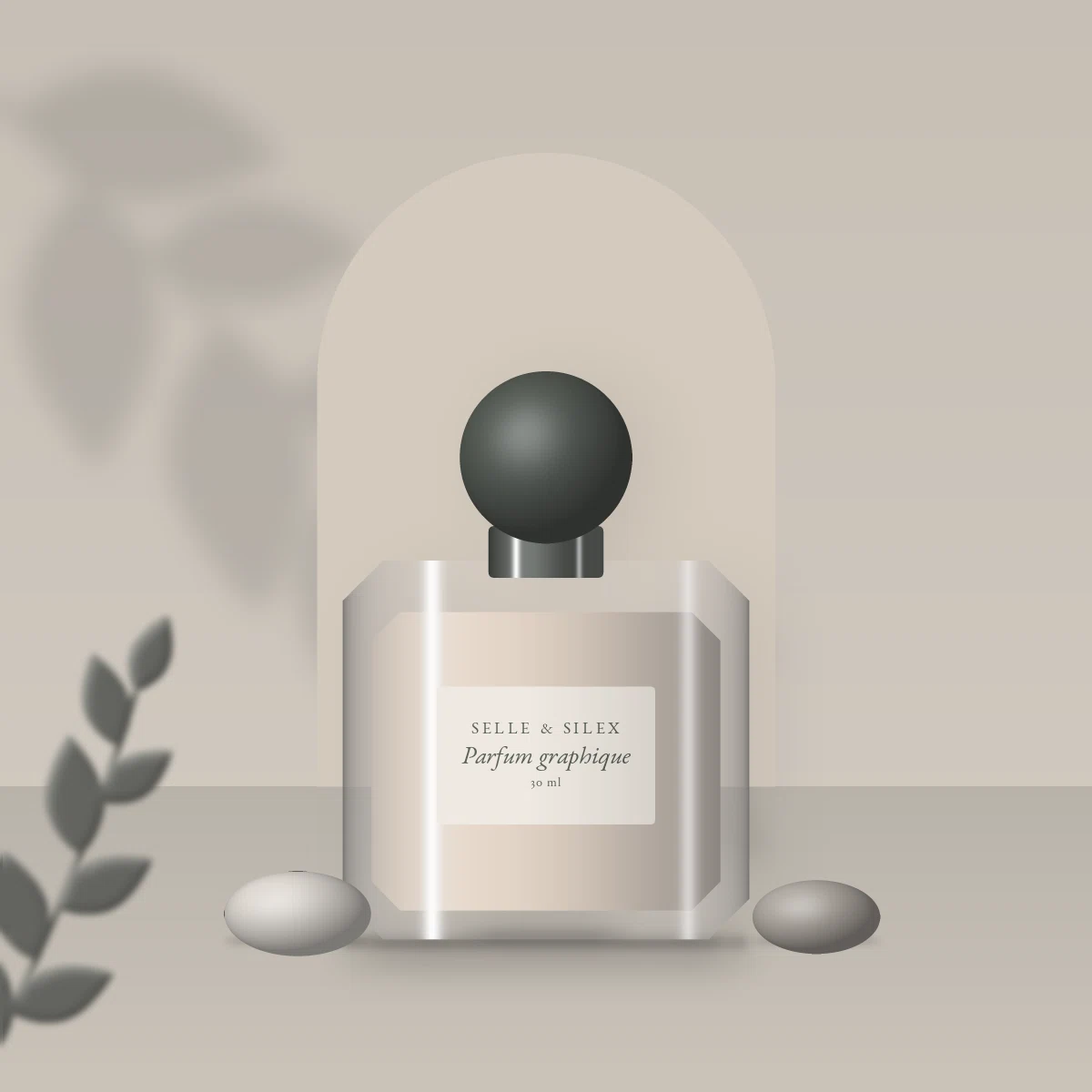 Parfum graphique à la violette – Selle & Silex, photo d'ambiance