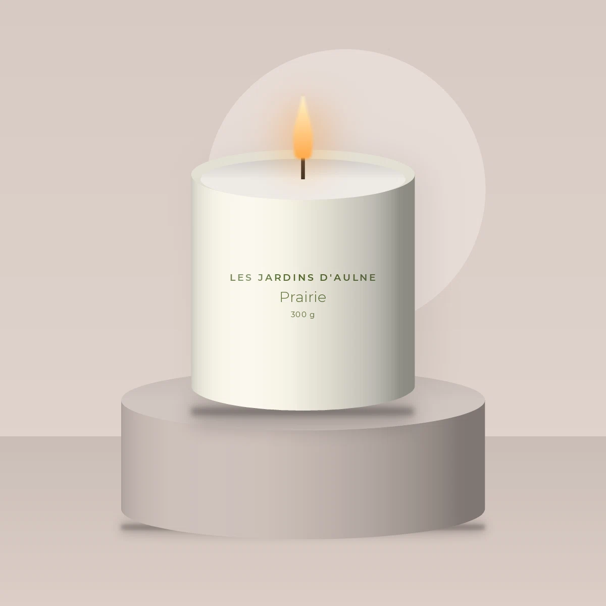 Bougie parfumée Prairie intimiste – Les Jardins d'Aulne, photo d'ambiance