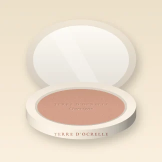Terre de soleil Garrigue haute pigmentation – Terre d'Ocrelle, boîtier 15 g, teinte 02 Sable rosé