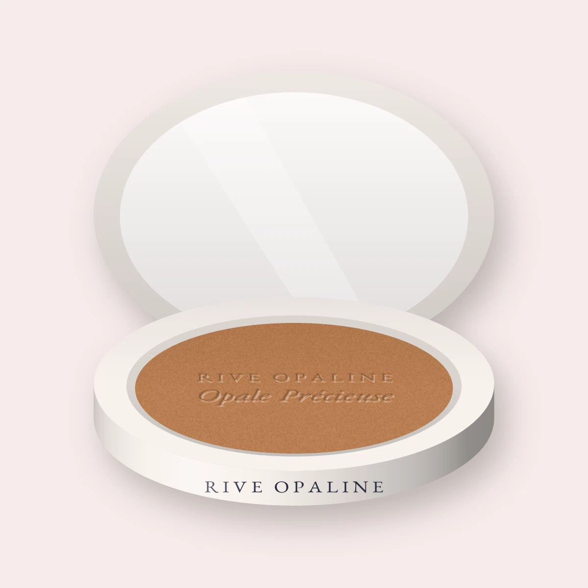Terre de soleil unifiante Opale Précieuse – Rive Opaline, boîtier 10 g, teinte 05 Caramel