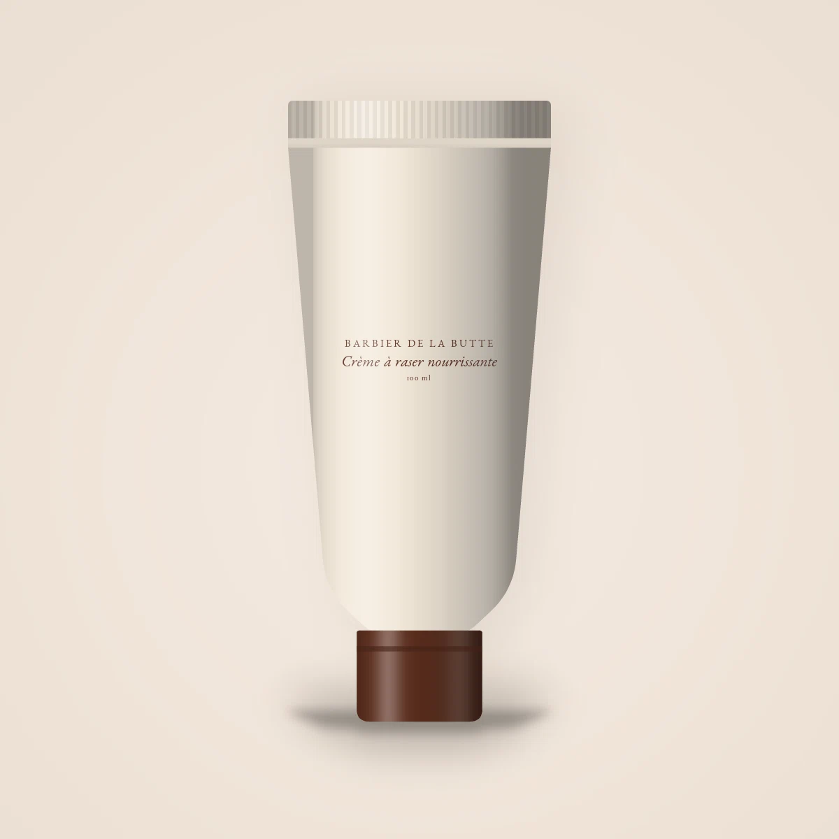 Crème à raser nourrissante à l'huile de camélia – Barbier de la Butte, tube 100 ml