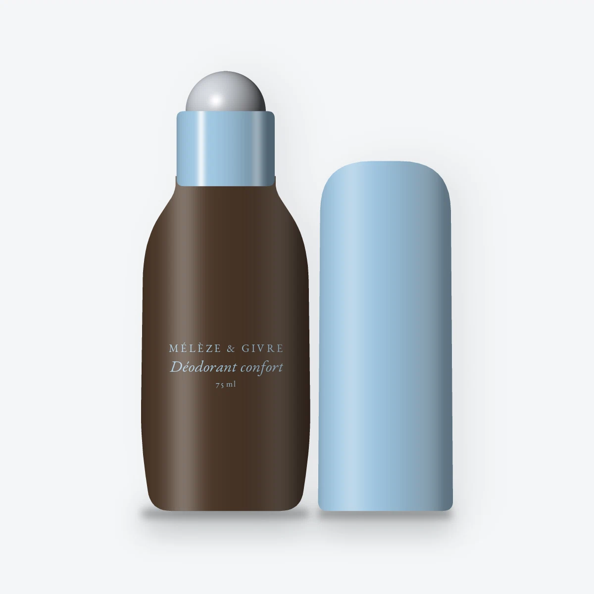 Déodorant confort au magnésium – Mélèze & Givre, flacon roll-on 75 ml