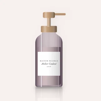 Atelier Couleur nettoyant visage nourrissant – Maison Nuance, flacon-pompe 400 ml