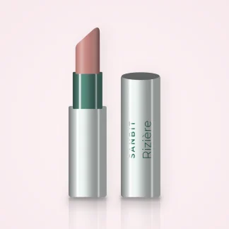 Rouge à lèvres réconfortant Rizière – Sanbit, étui 3,8 g, teinte 02 Nude rosé