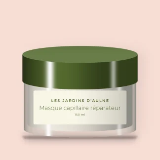 Masque capillaire réparateur à l'huile d'avocat – Les Jardins d'Aulne, pot 150 ml