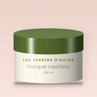 Masque capillaire réconfortant à la fleur de tiaré – Les Jardins d'Aulne, pot 250 ml