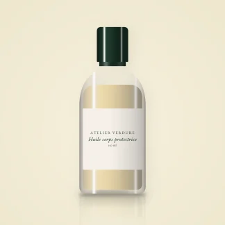 Huile corps protectrice au camélia – Atelier Verdure, flacon 150 ml