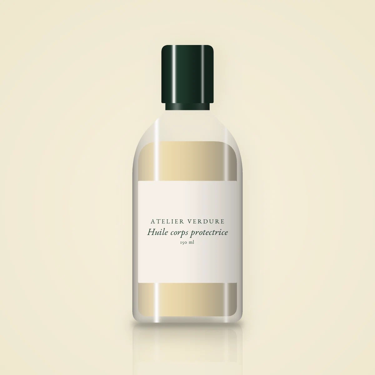 Huile corps protectrice au camélia – Atelier Verdure, flacon 150 ml