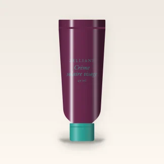 Crème solaire visage désaltérante à la vitamine E SPF 50 – Zelliane, tube 40 ml