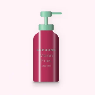 Lait corps Melon Frais hydratation intense – Sopoong, flacon-pompe 400 ml