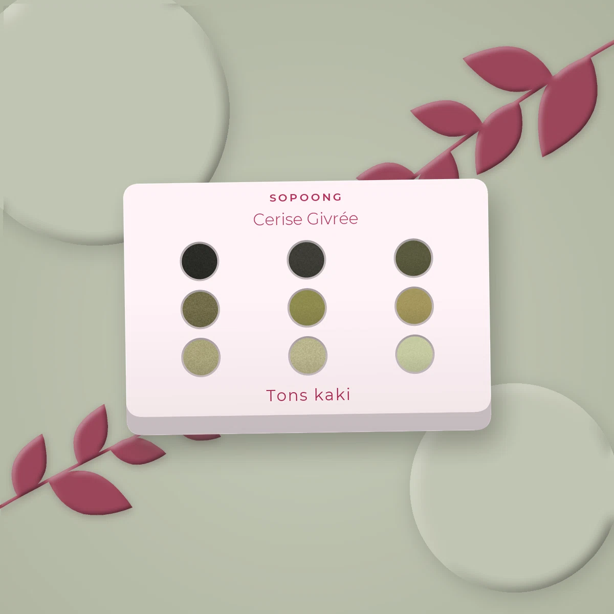 Palette yeux minimaliste Cerise Givrée – Sopoong, photo d'ambiance