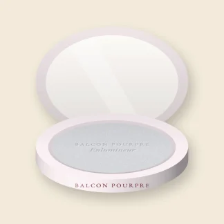 Enlumineur effet peau fraîche à l'acide hyaluronique – Balcon Pourpre, boîtier 7 g, teinte Lune argentée