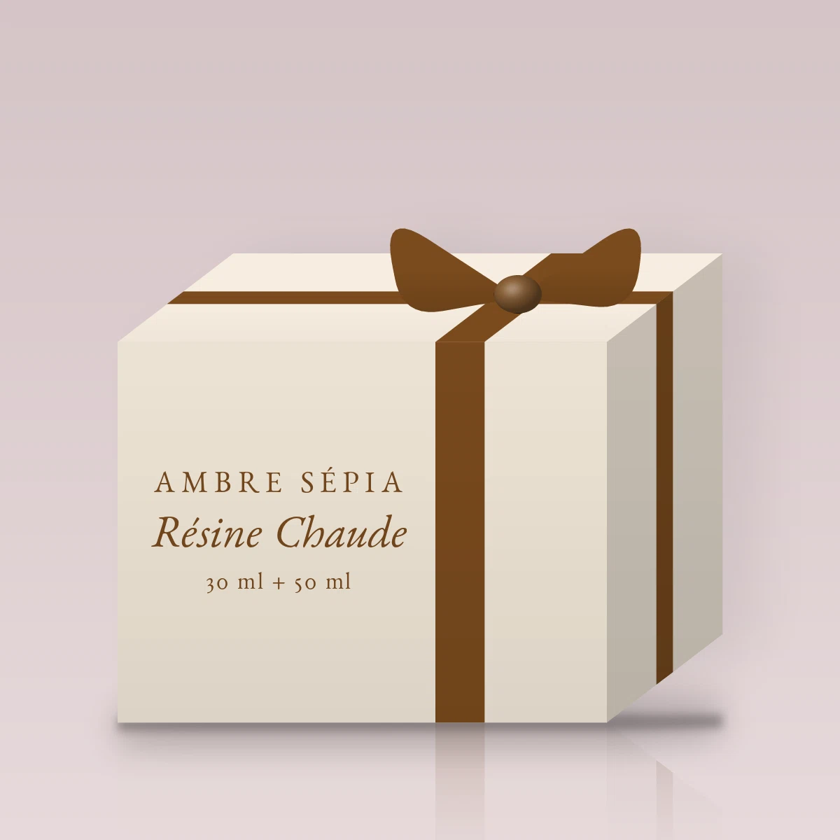 Coffret parfum Résine Chaude exquis – Ambre Sépia, 30 ml + 50 ml