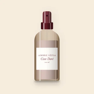 Brume parfumée Ciste Doré à la mûre – Ambre Sépia, flacon spray 100 ml