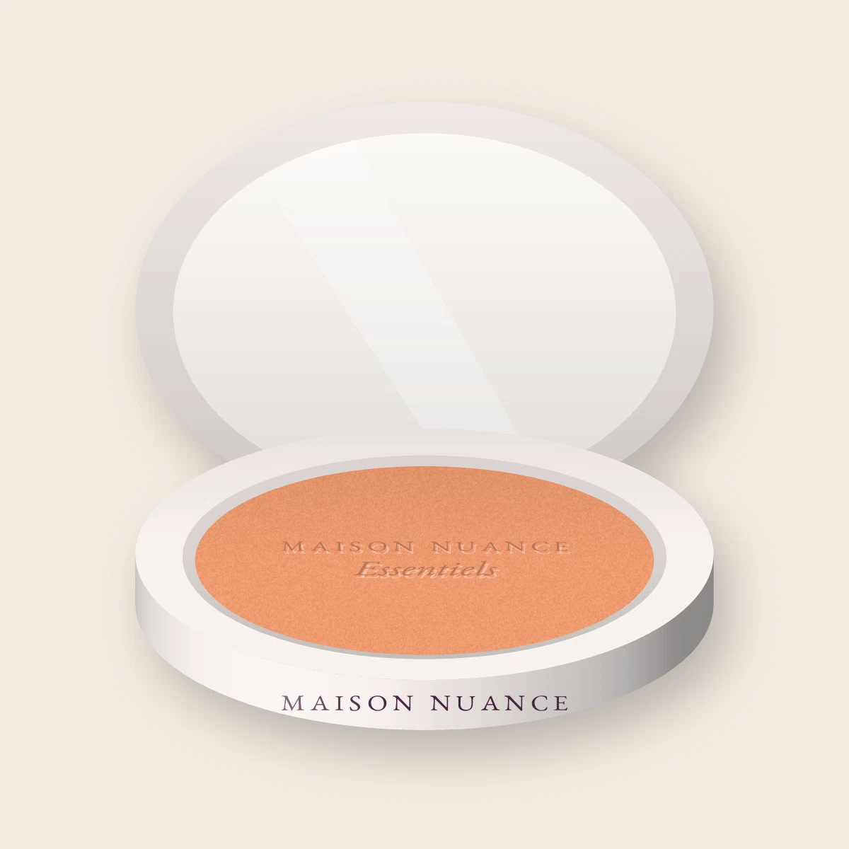 Blush Essentiels au beurre de karité – Maison Nuance, boîtier 6 g, teinte 04 Abricot