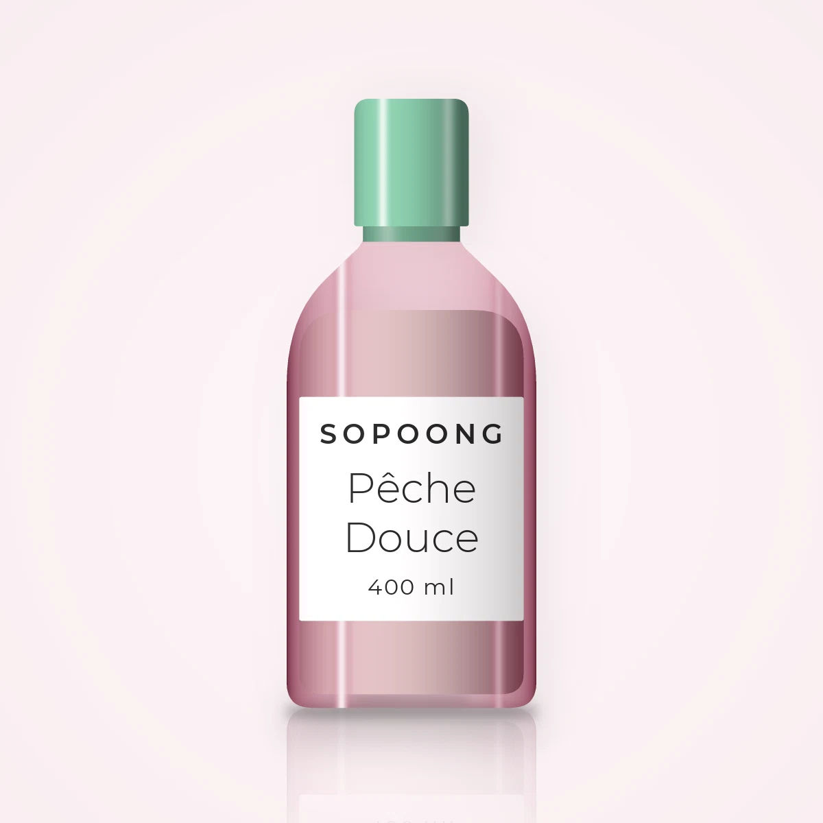 Pêche Douce nettoyant visage hydratant – Sopoong, flacon 400 ml