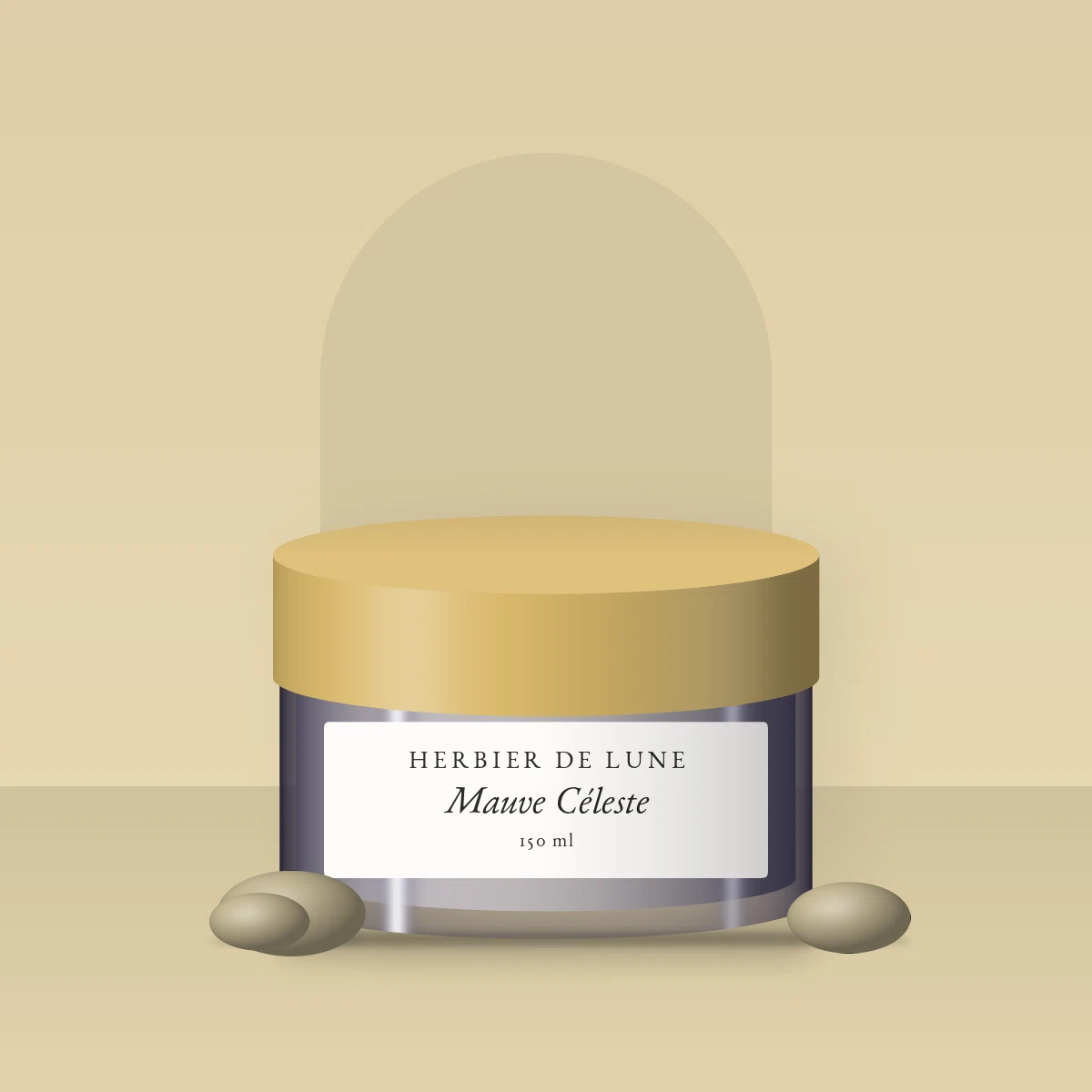 Masque capillaire Mauve Céleste au beurre de cacao – Herbier de Lune, photo d'ambiance