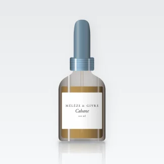 Huile capillaire disciplinante Cabane – Mélèze & Givre, flacon compte-gouttes 100 ml