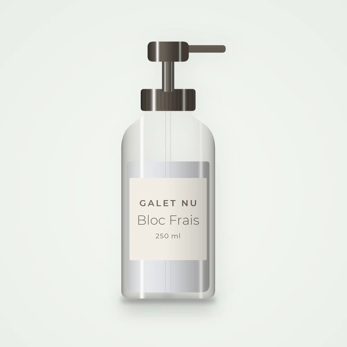 Shampooing Bloc Frais à la fleur d'hibiscus – Galet Nu, flacon-pompe 250 ml