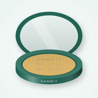 Enlumineur sans paillettes Brume de Jeju – Sanbit, boîtier 7 g, teinte Doré
