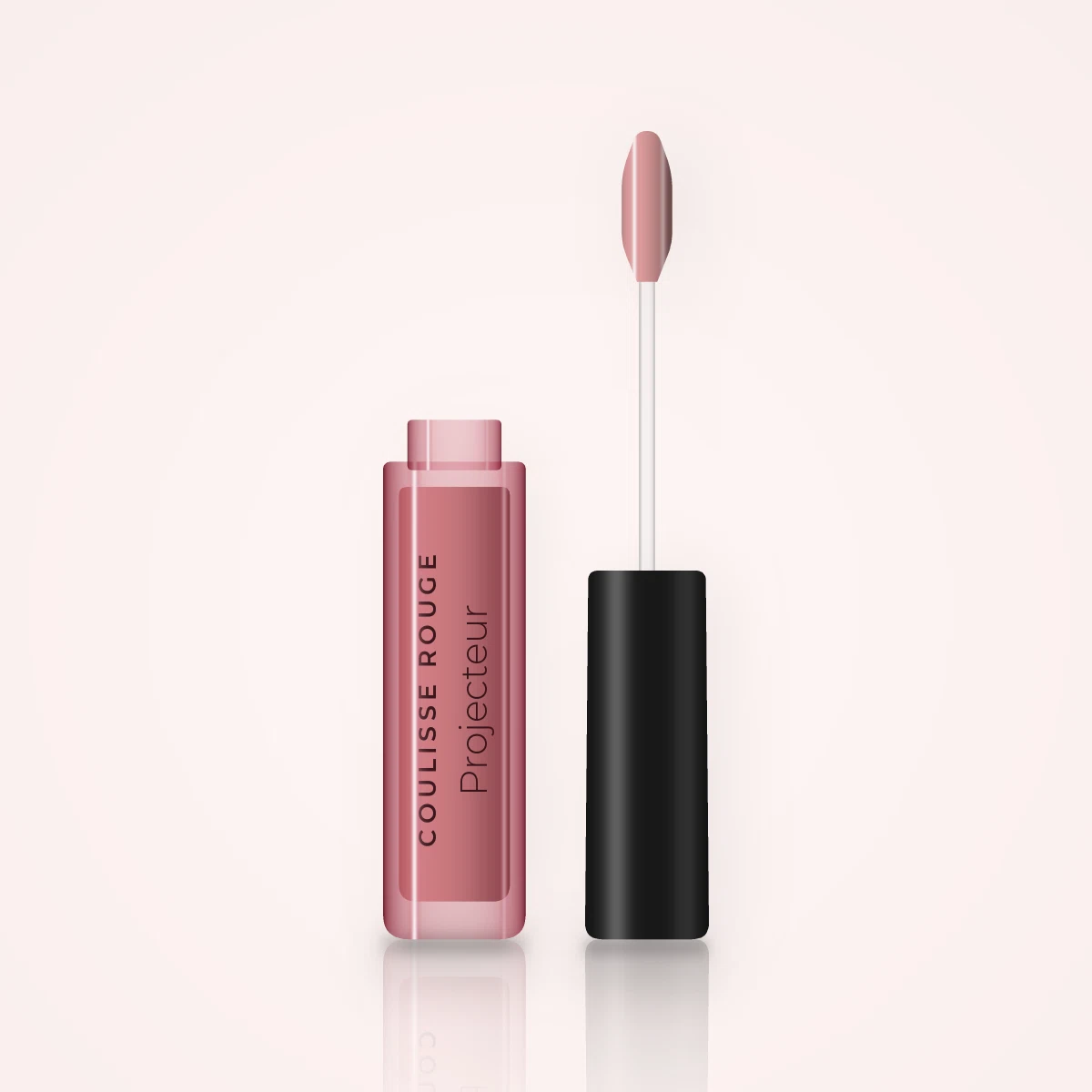 Gloss Projecteur à l'huile de raisin – Coulisse Rouge, flacon applicateur 4 ml, teinte 03 Rose nude
