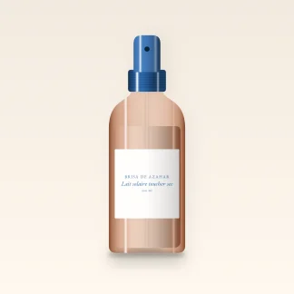 Lait solaire toucher sec à la fleur de lotus SPF 30 – Brisa de Azahar, flacon spray 200 ml
