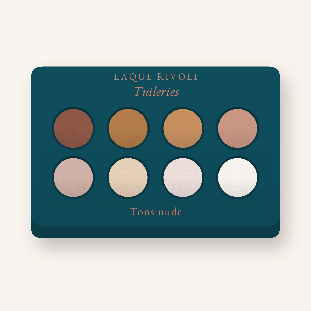 Palette yeux Tuileries audacieuse – Laque Rivoli, 9 × 1 g, teinte Tons nude