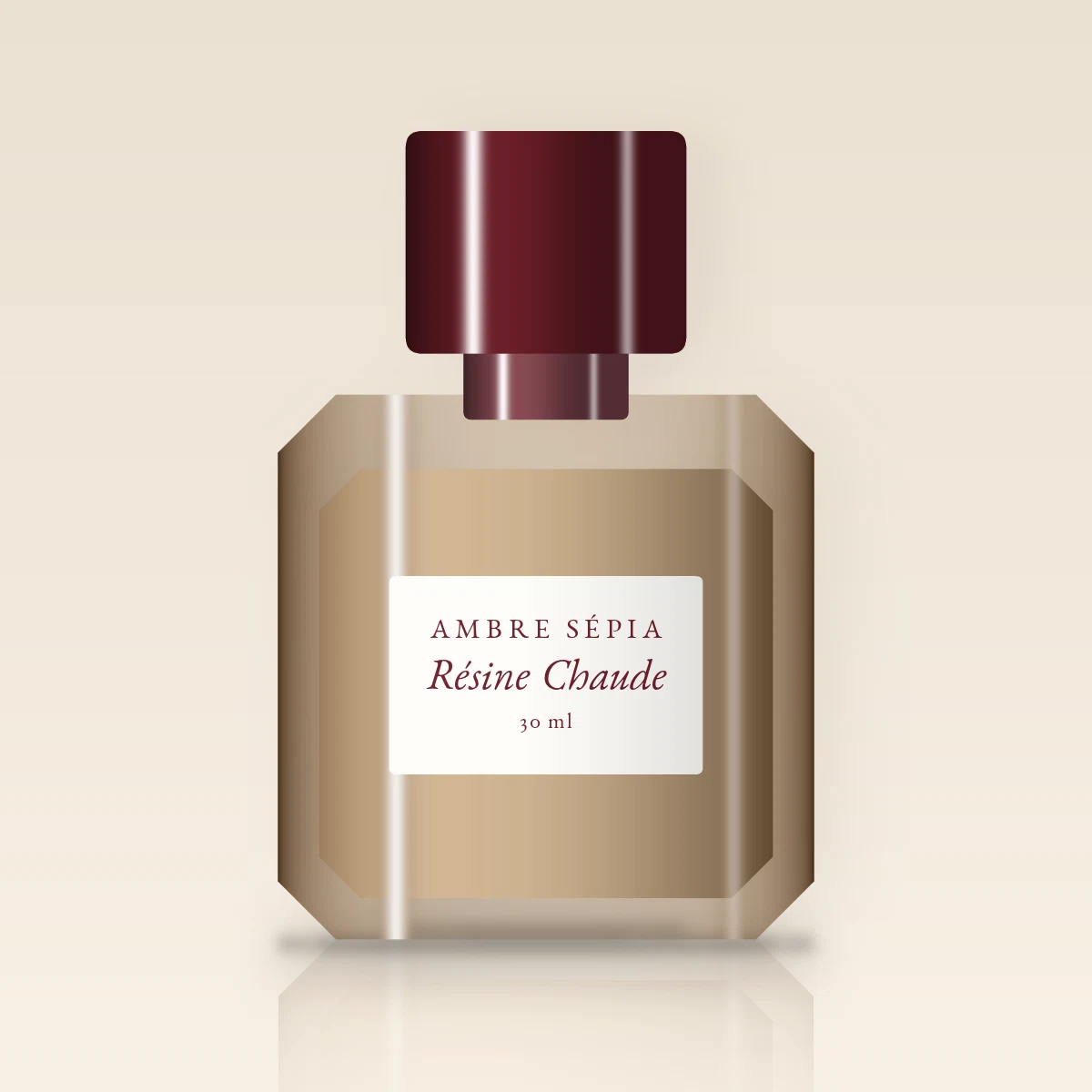 Parfum Résine Chaude envoûtant à la fève tonka – Ambre Sépia, flacon 30 ml