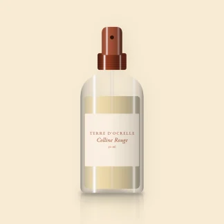 Huile corps Colline Rouge adoucissante – Terre d'Ocrelle, flacon spray 50 ml