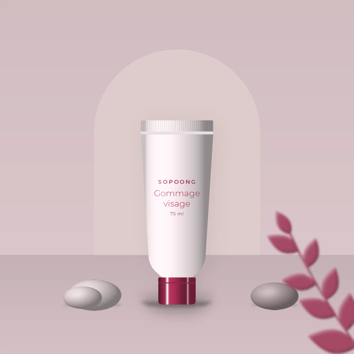 Gommage visage anti-imperfections à l'acide lactique – Sopoong, photo d'ambiance
